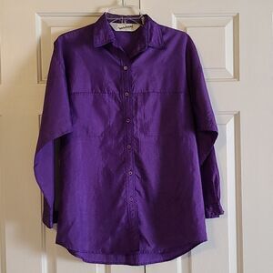 Vintage DVF purple oversized button up.